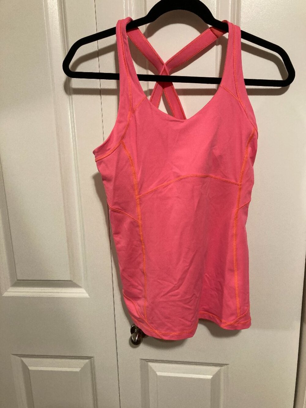 Lululemon Grapefruit Pink Yoga Top, Size 8